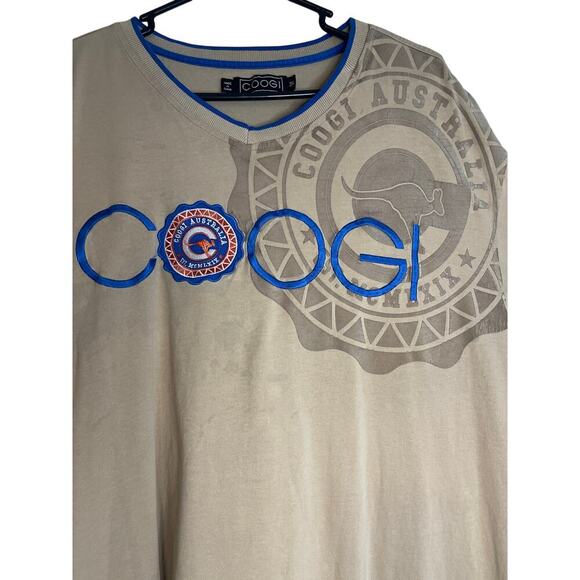 Coogi Flock Tan Embroidered Men's Size 3XL Short Sleeve T-Shirt - Picture 5 of 6